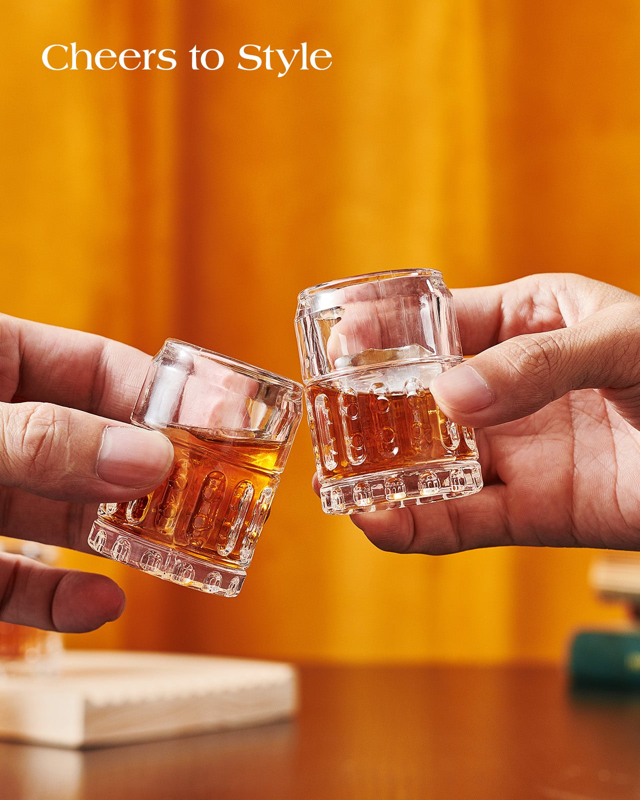 Kollea Shot Glasses, Flash Hider Shaped Clear Shot Glasses Set of 4 with Heavy Base, 21st Birthday Gifts For Men, Dad, Husband